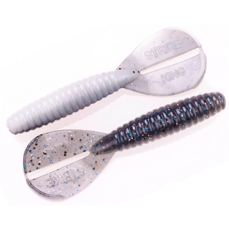 Strike King Rage Tail Twin Tail Menace 3 in Grub Soft Baits 8-Pack Gray - Frsh Wtr Soft Plastic at Academy Sports