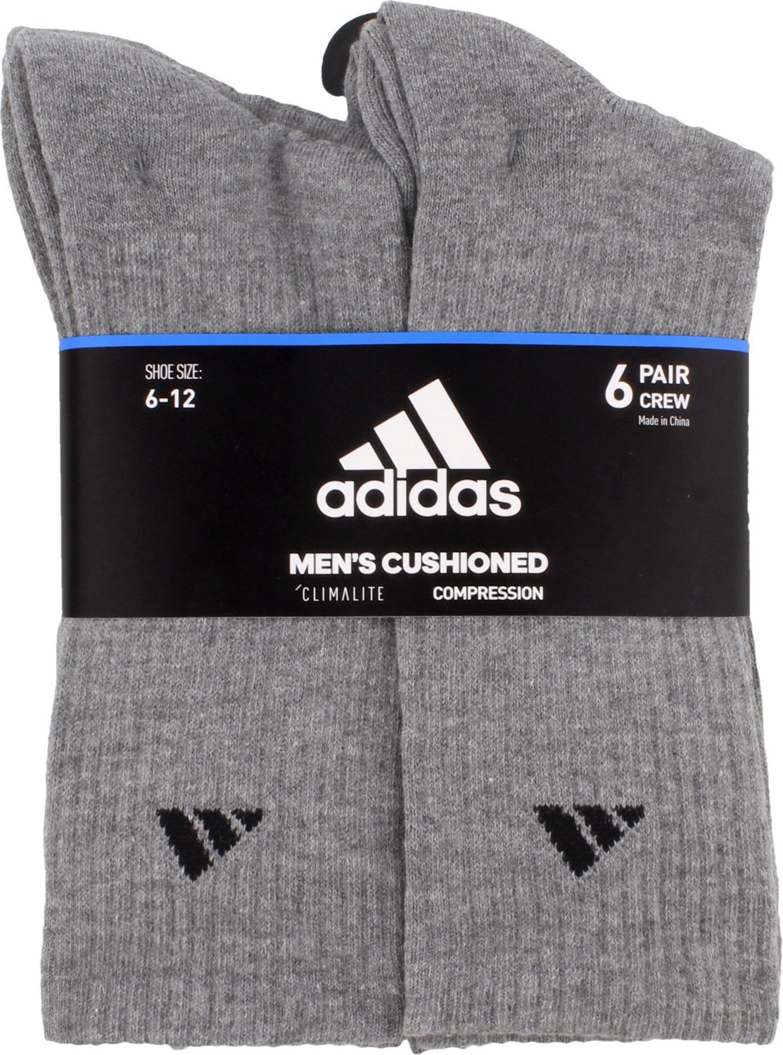 adidas Men's Large Athletic Crew Socks 6 Pack - view number 2