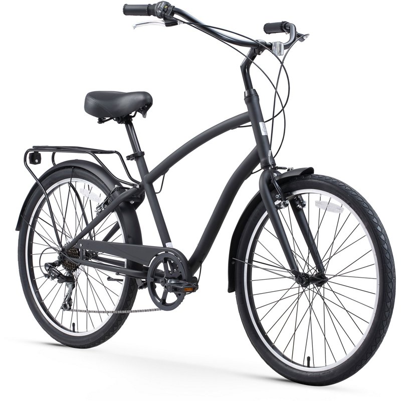 sixthreezero Men's EVRYjourney Steel 26" 7-Speed Classic Hybrid Cruiser Bike Black, 26BIKE - Men's Bikes at Academy Sports