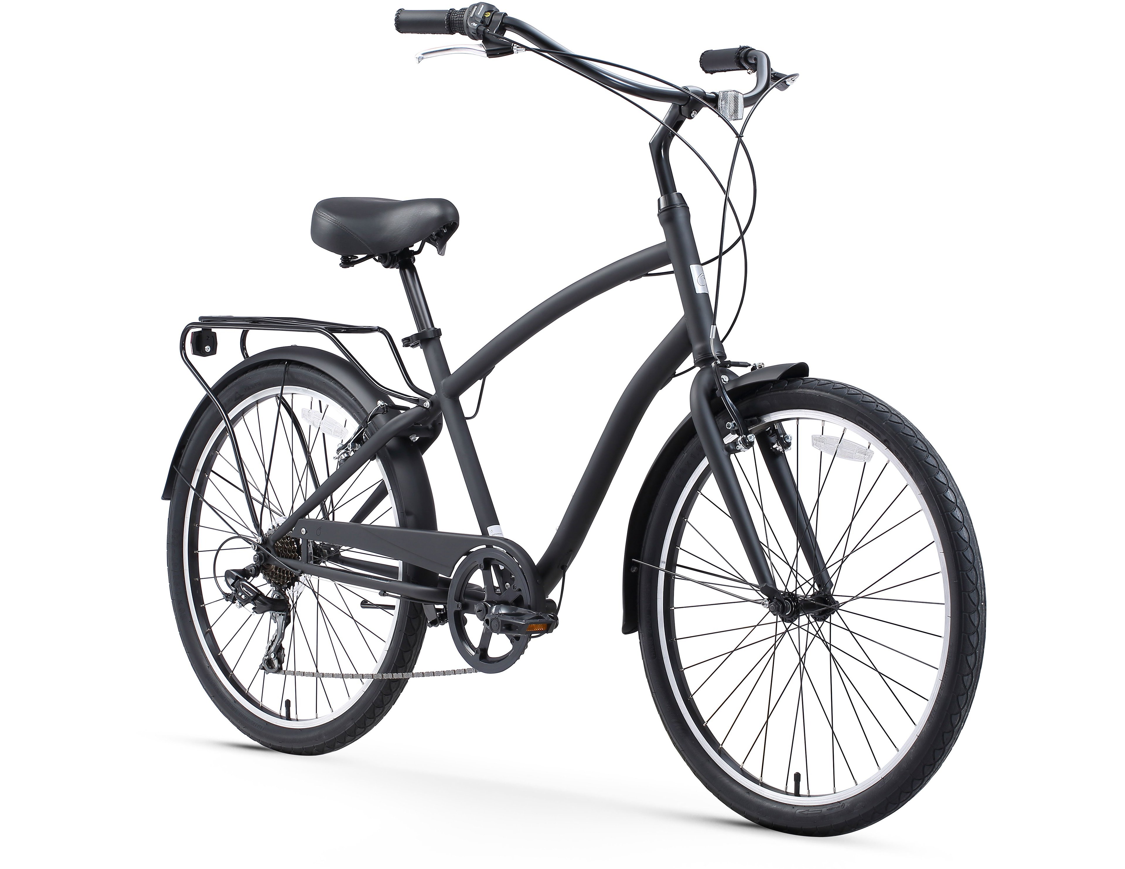 sixthreezero Men's EVRYjourney Steel 26" 7-Speed Classic Hybrid Cruiser Bike