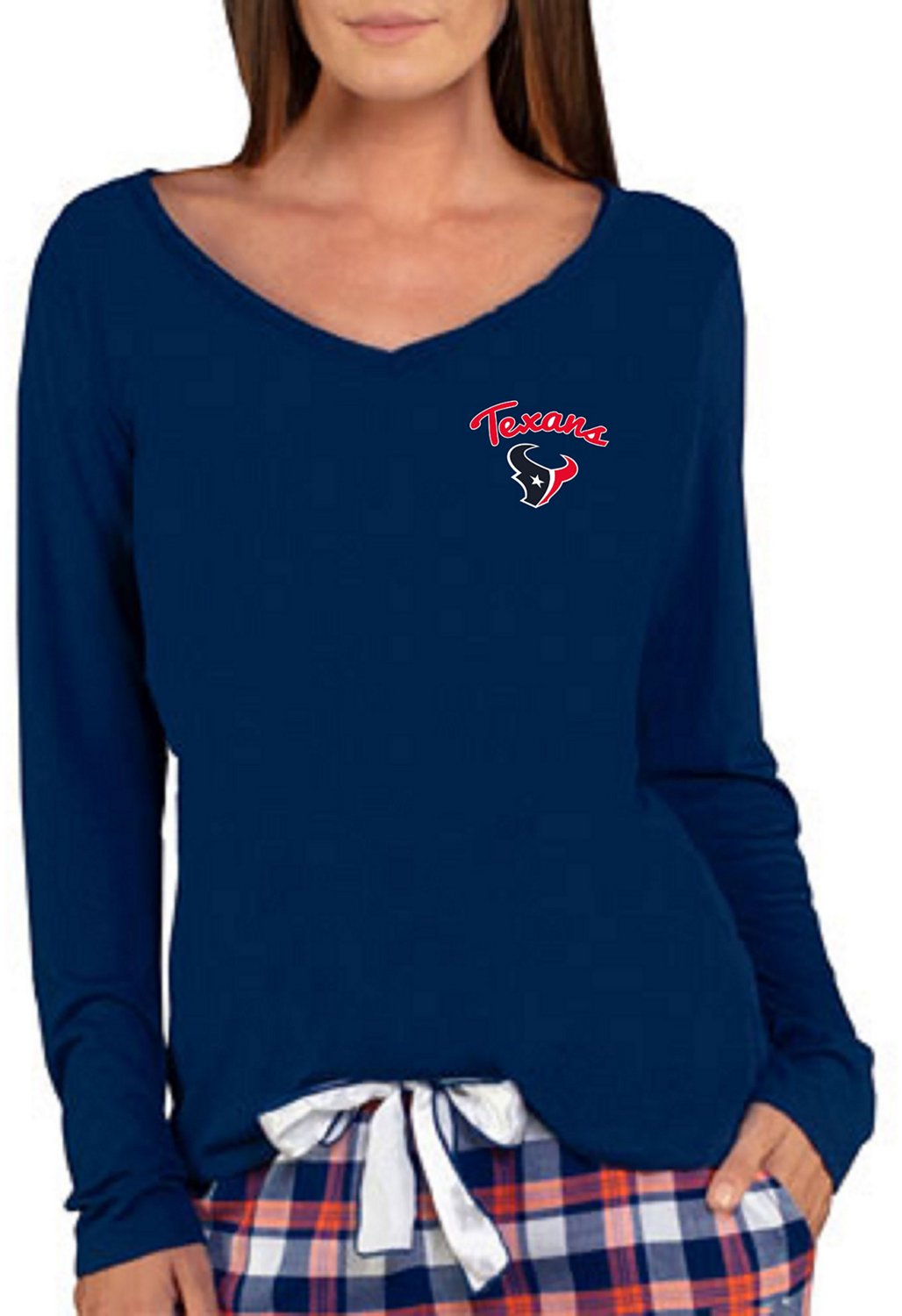 College Concept Women's Houston Texans Marathon Long Sleeve Top