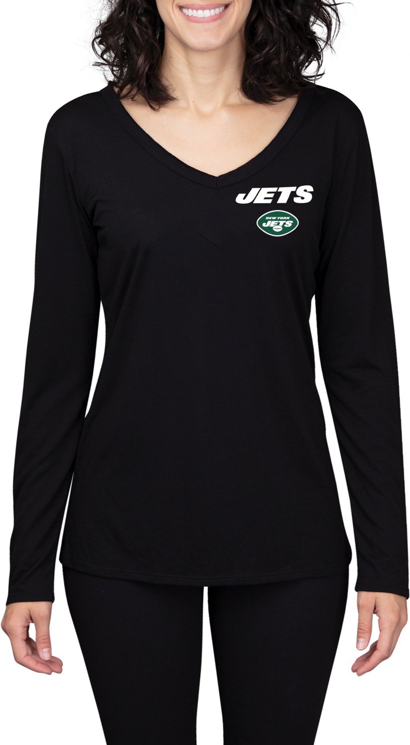 New York Jets Concepts Sport Women's Marathon Knit Nightshirt - Black