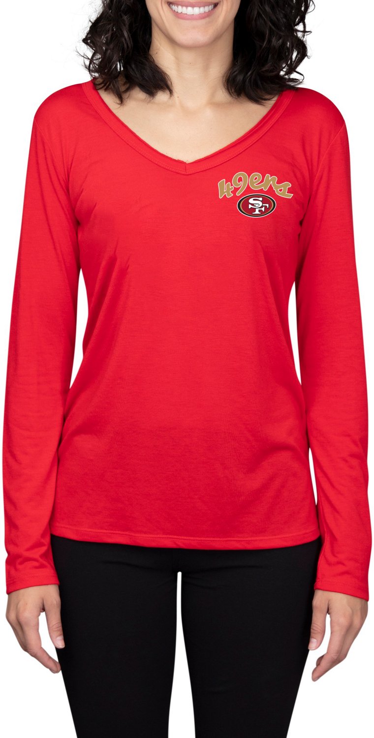 Concepts Sport Women's San Francisco 49ers Marathon Red Long Sleeve T-Shirt