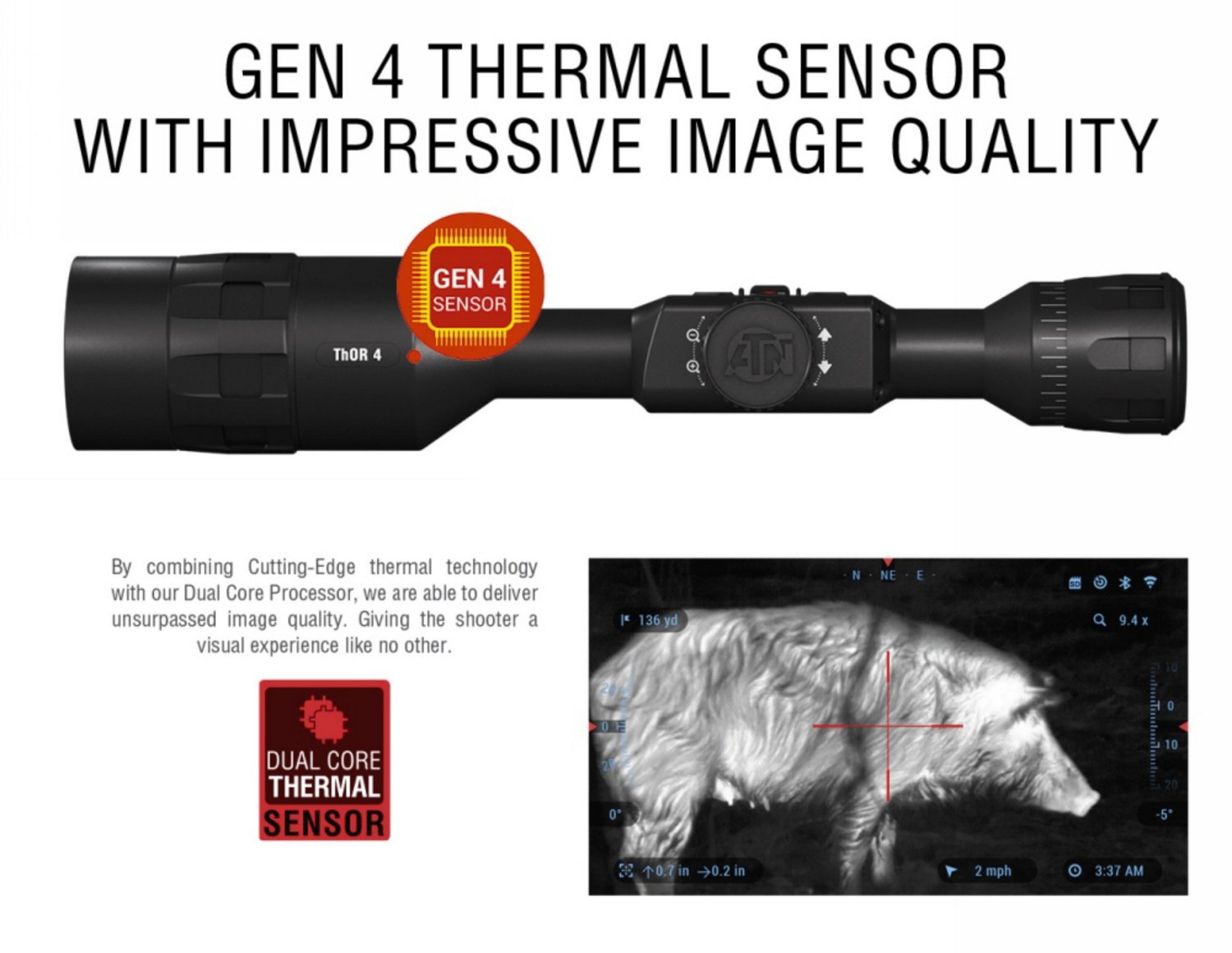 ATN Thor 4 640 HD 2.5 - 25 x 50 Thermal Riflescope - view number 4