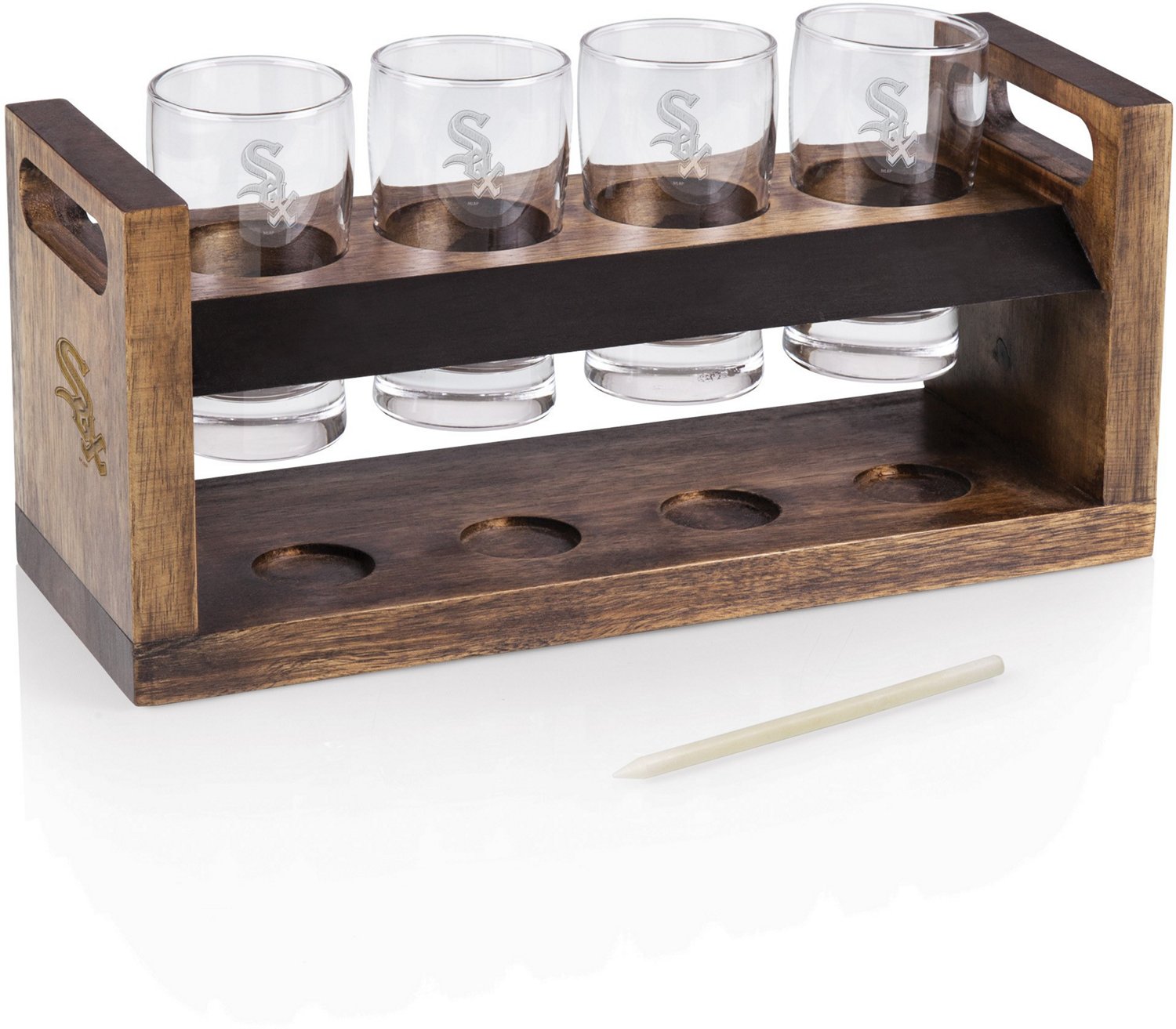 Picnic Time Chicago White Sox Craft Beer Flight Beverage Sampler Tray