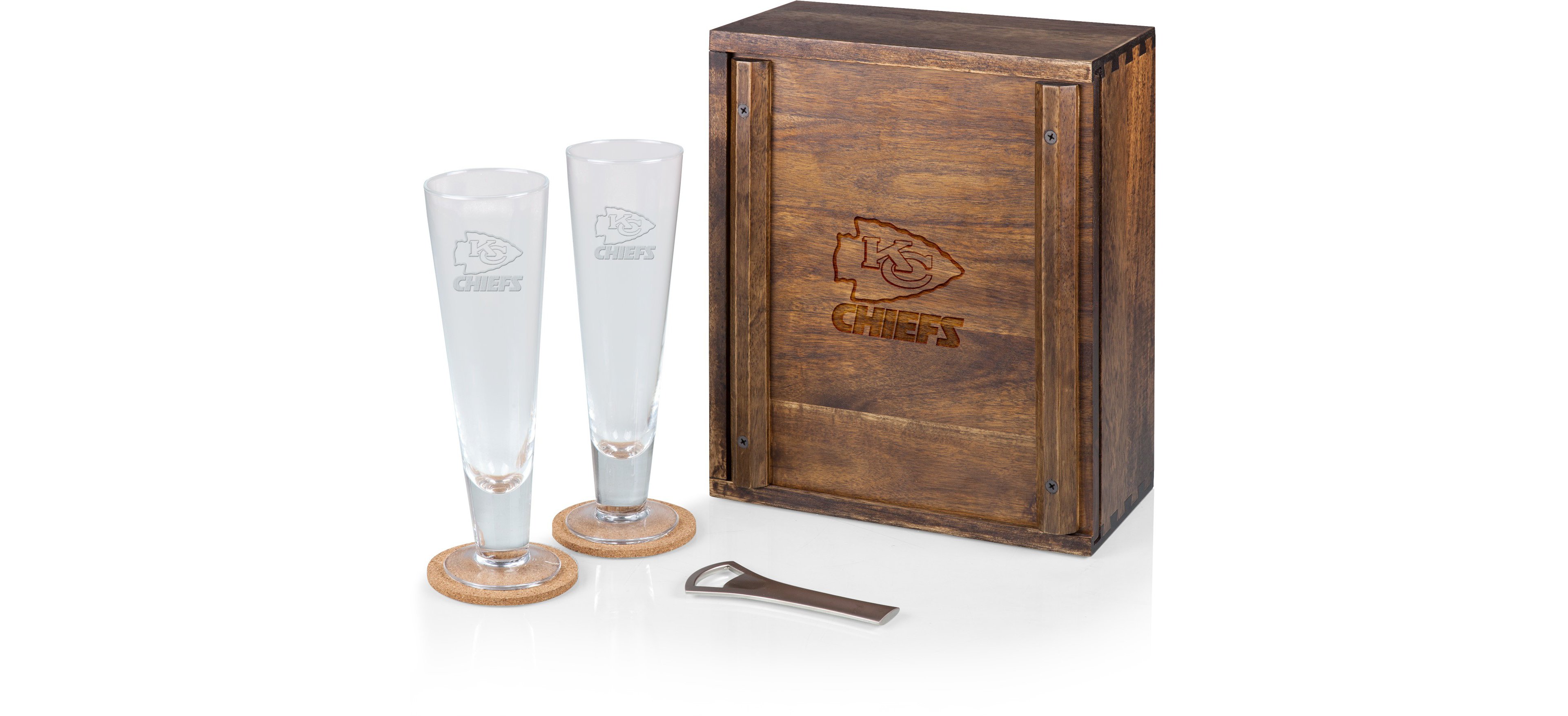 Picnic Time Kansas City Chiefs Pilsner Glass Gift Set