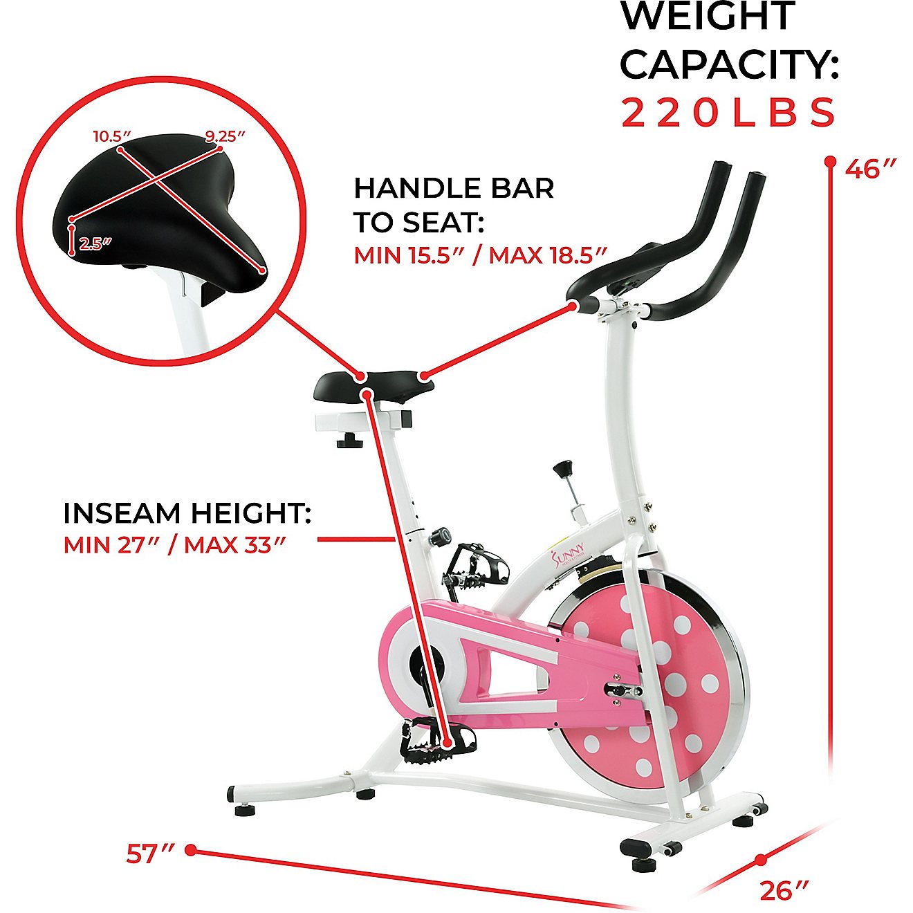 Sunny Health & Fitness P8100 Indoor Cycling Exercise Bike                                                                        - view number 2