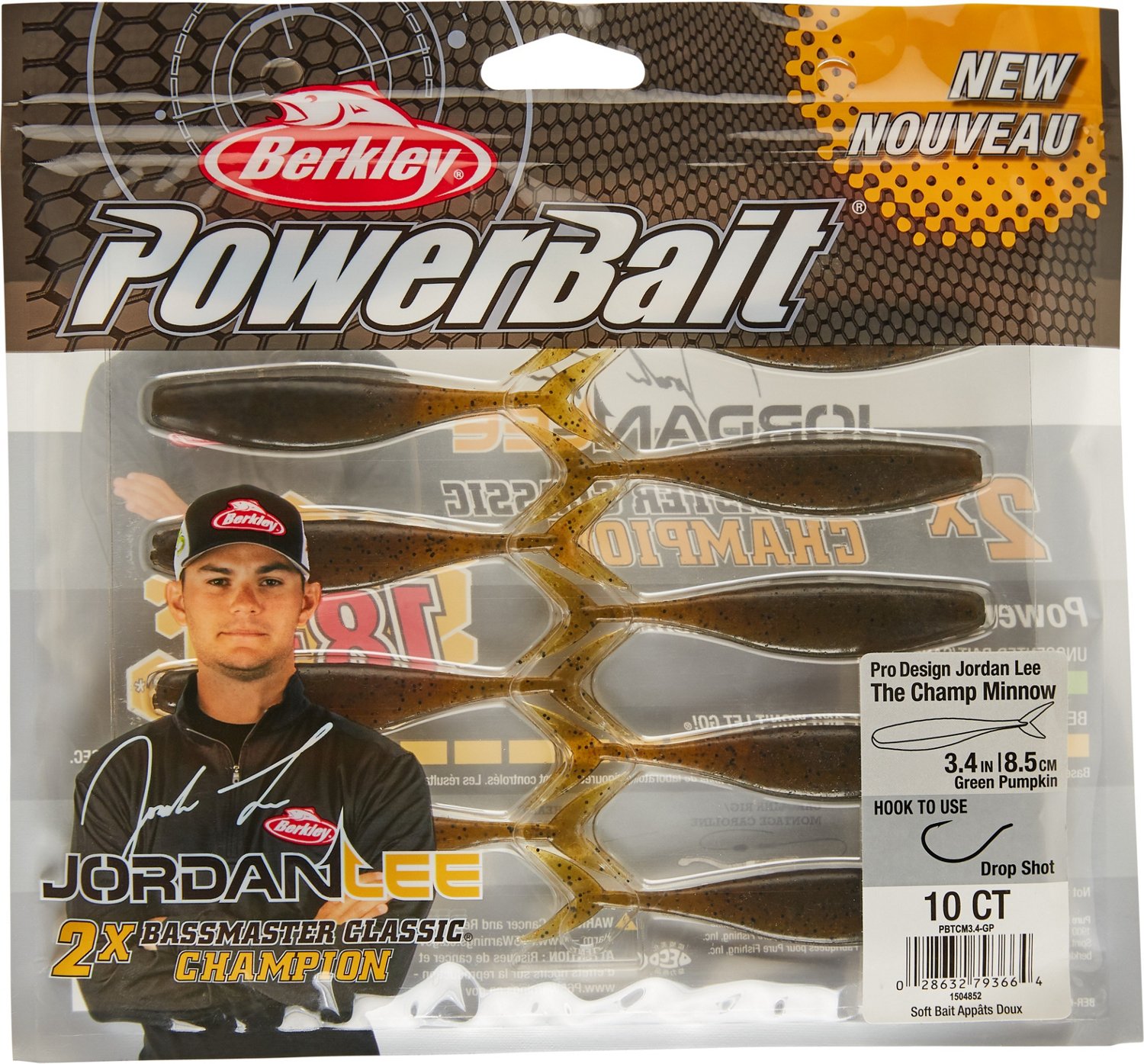 Berkley PowerBait The Champ Minnow Soft Baits 10-Pack - view number 2