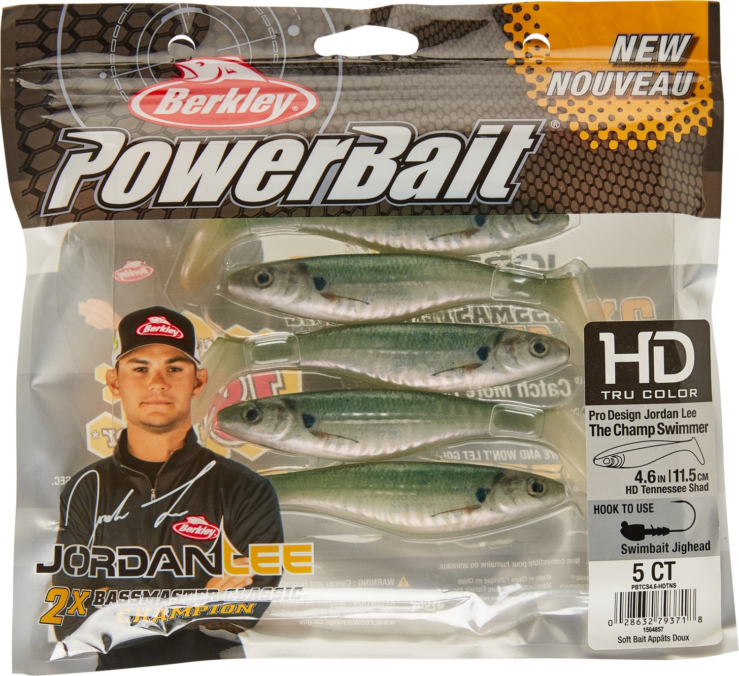 Berkley PowerBait The Champ Swimmer Soft Baits 5-Pack                                                                            - view number 2