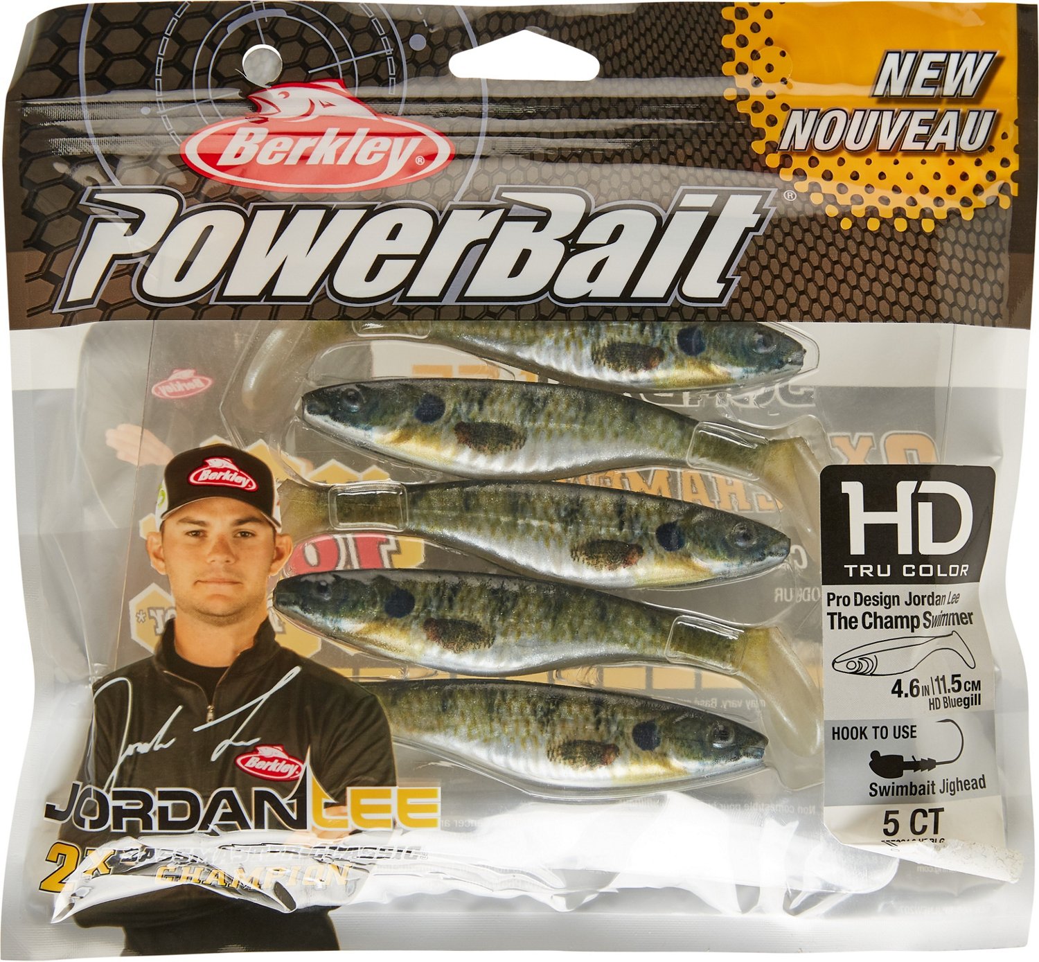 Berkley PowerBait The Champ Swimmer Soft Baits 5-Pack                                                                            - view number 2