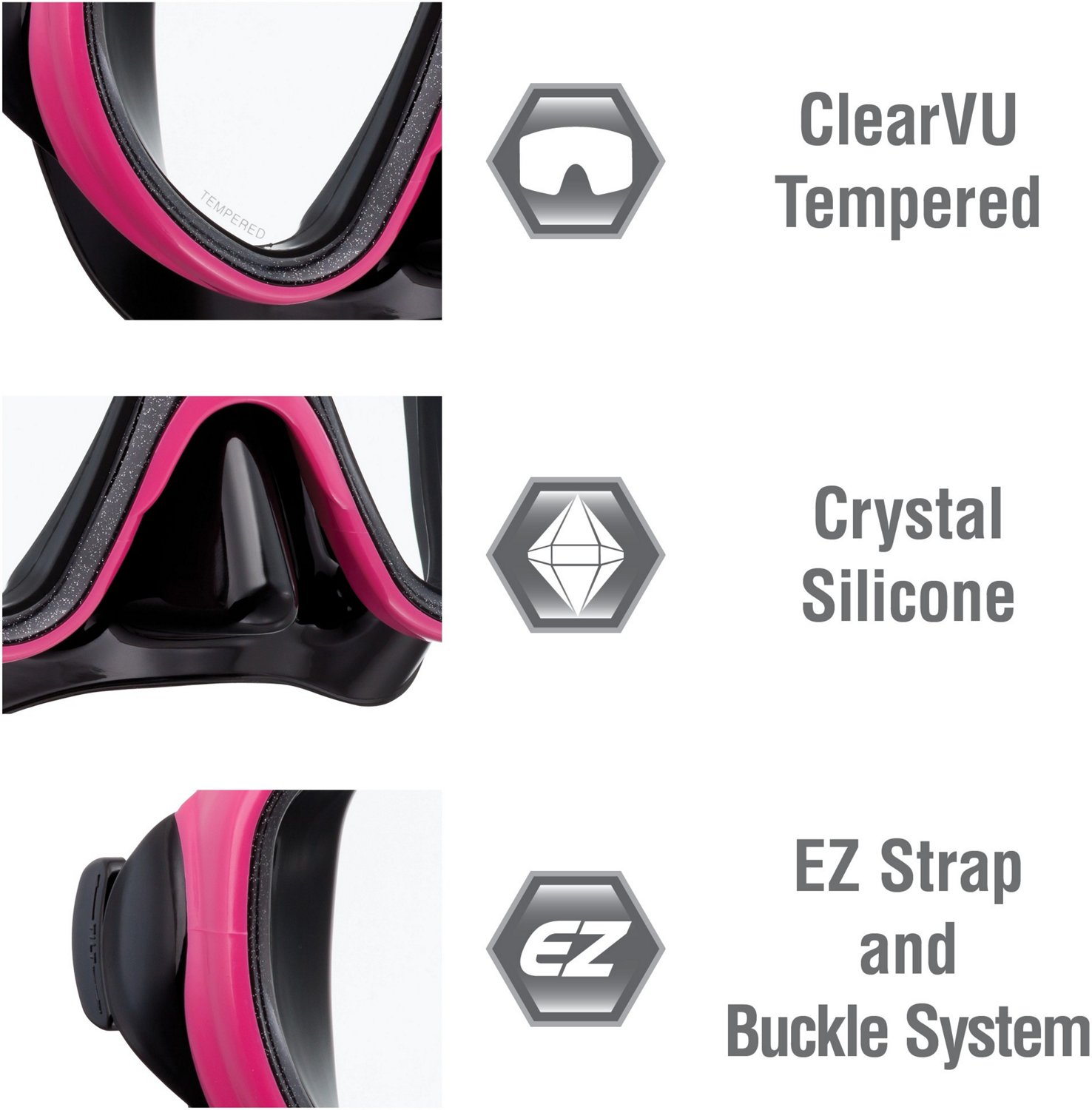 TUSA Adults' Serene Mask and Snorkel Dry Combo - view number 3