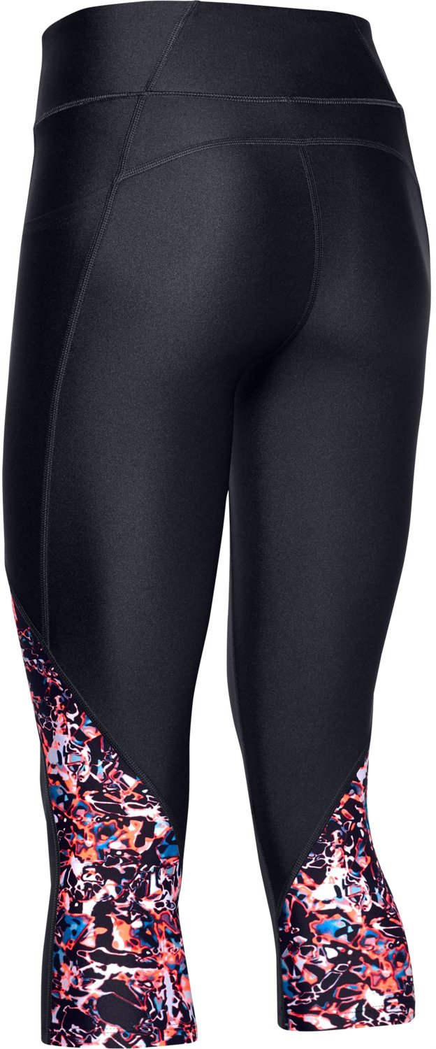 Under Armour Women's HeatGear Print Inset Capri Leggings - view number 2