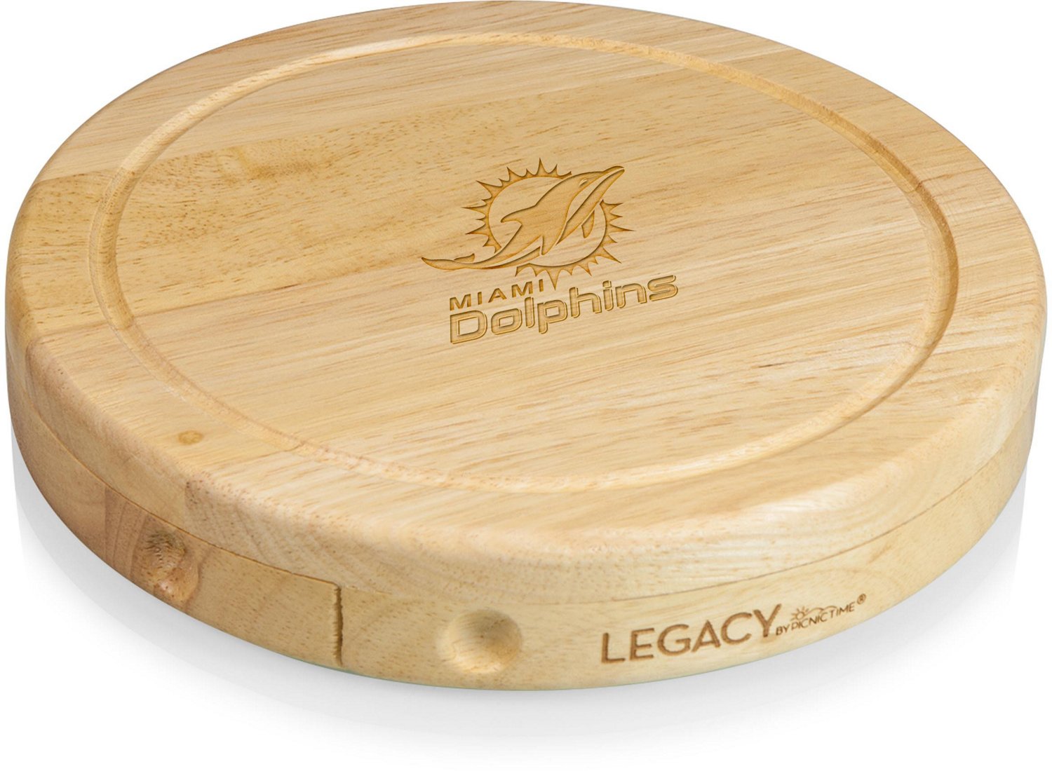 Picnic Time Miami Dolphins Brie Cutting Board and Tools Set