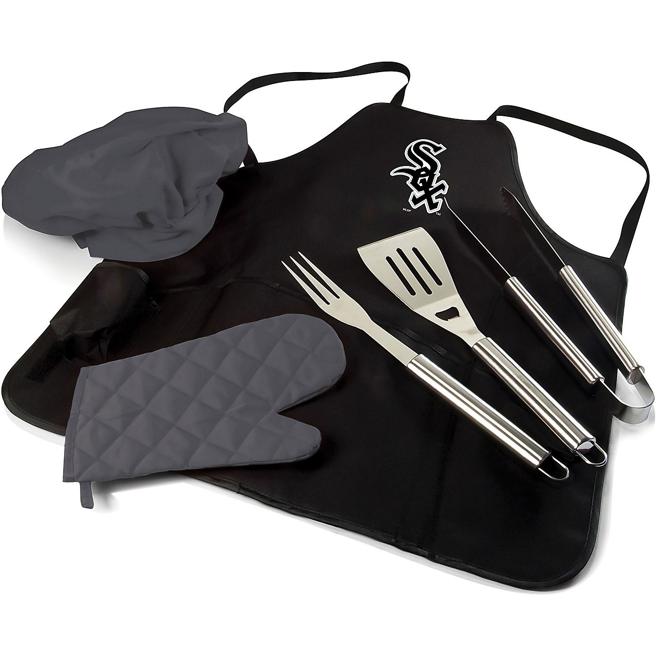 Picnic Time Chicago White Sox Barbecue Apron Tote Pro Grill Set                                                                  - view number 1