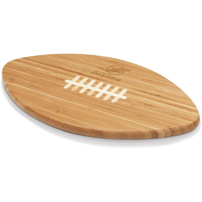 Picnic Time Miami Dolphins Touchdown Football Cutting Board and Serving Tray