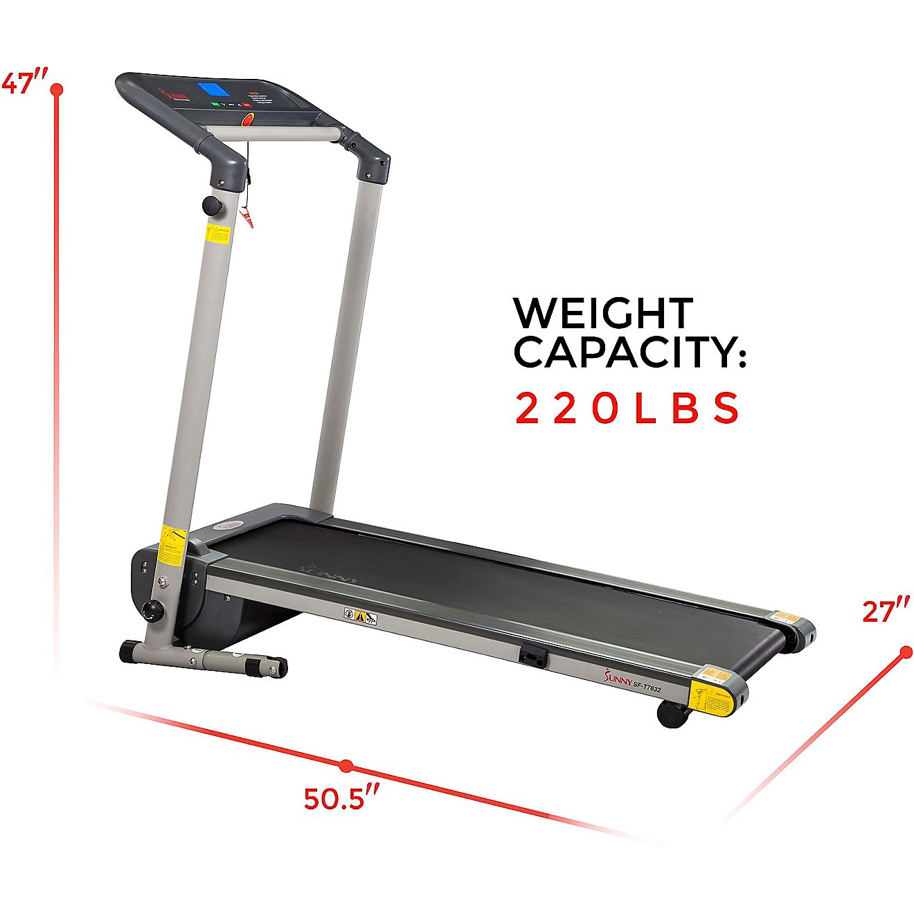 Sunny Health & Fitness Space-Saving Folding Treadmill                                                                            - view number 9