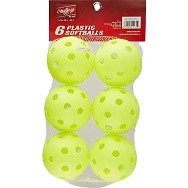 Rawlings 11 in Plastic Softballs 6-Pack                                                                                         