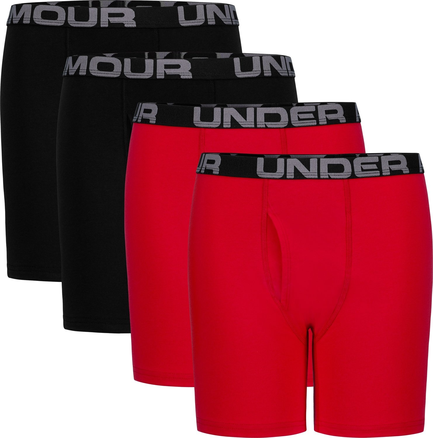 Under Armour Boys' Core Cotton Boxer Briefs – 4 Pack