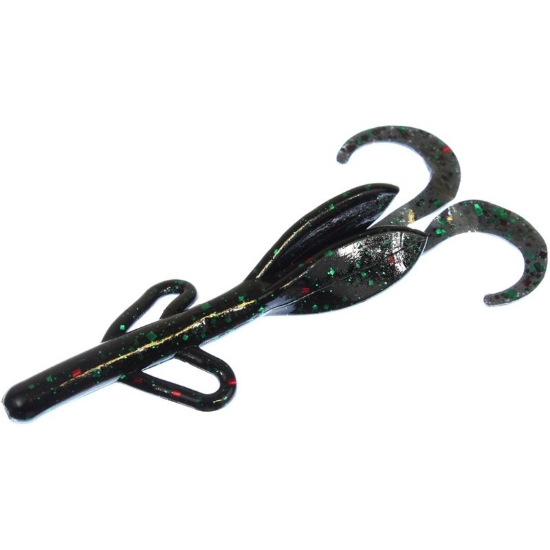 Zoom Baby Brush Hog 5" Creature Baits 12-Pack Black - Frsh Wtr Soft Plastic at Academy Sports