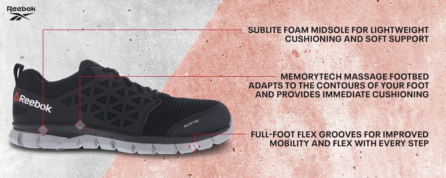 Reebok Women's Sublite Cushion Alloy Toe Work Shoes - view number 6