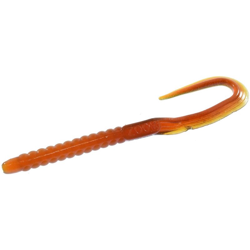 Zoom U-Tail 6" Worm Baits 20-Pack Orange - Frsh Wtr Soft Plastic at Academy Sports