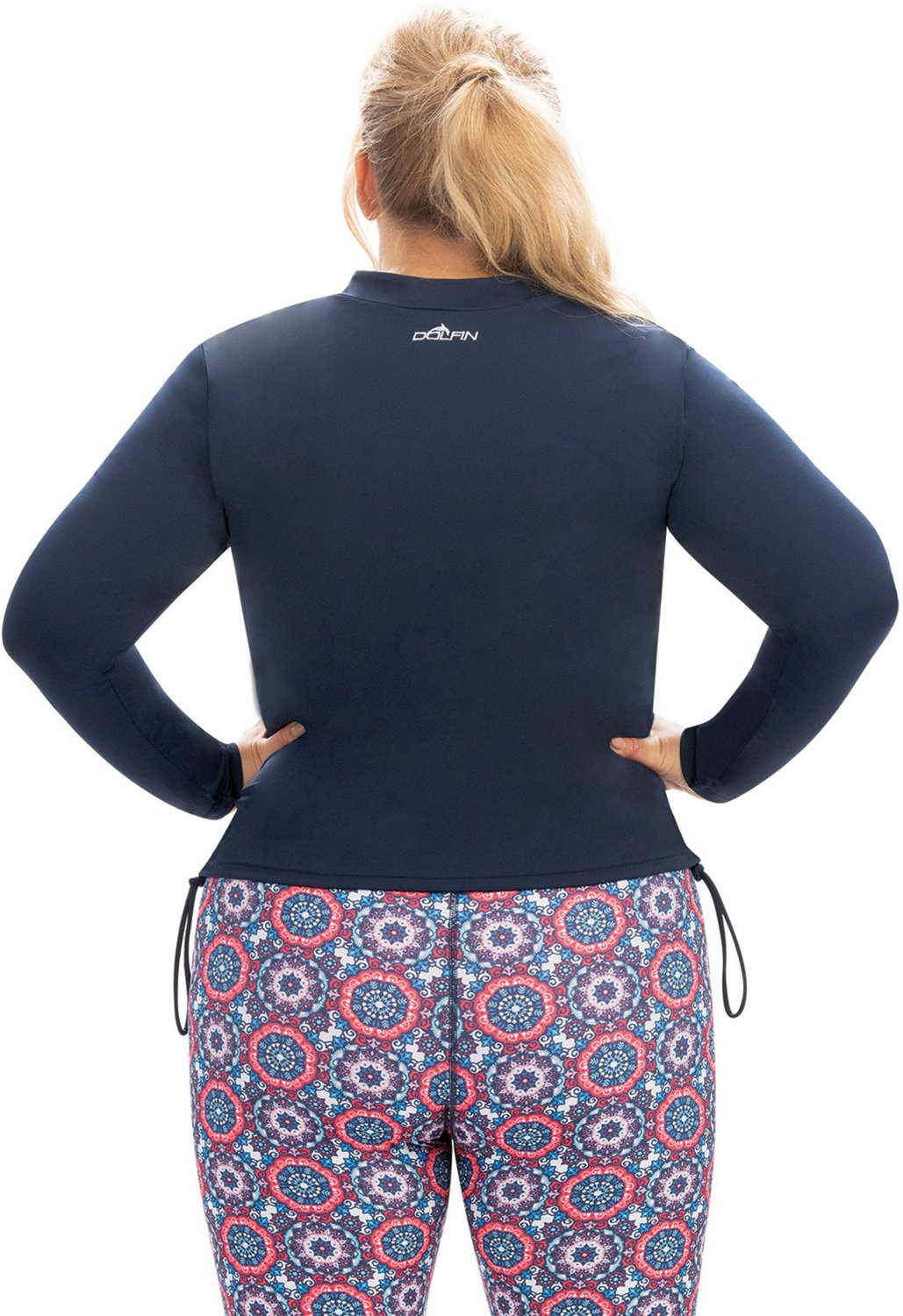 Dolfin Women's Aquashape Ruched Side Rash Guard                                                                                  - view number 2