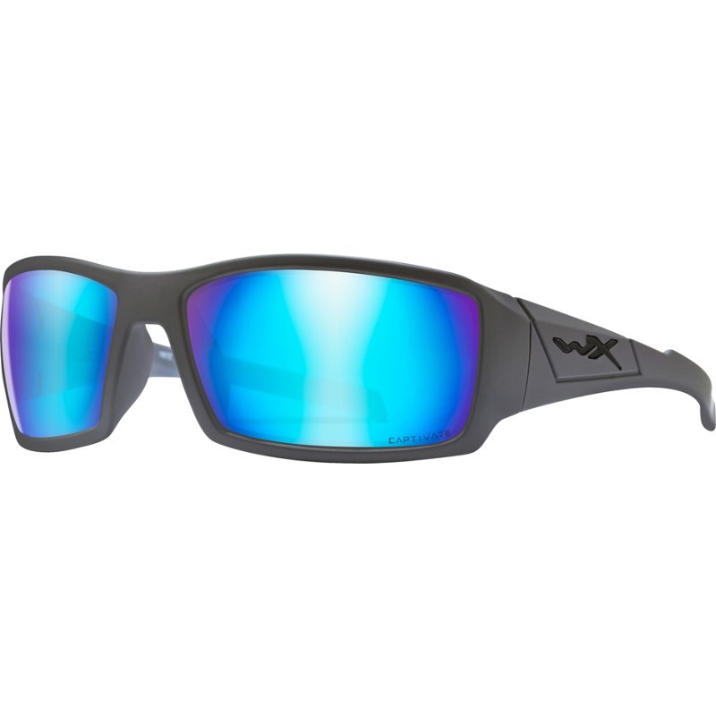 Photos - Wrist Watch Wiley X Twisted Polarized ANSI Z87.1 Sunglasses Gray/Blue - Case Sunglasses at Academy Sports SSTWI09 