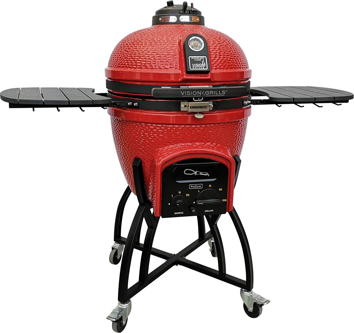 Vision Grills Professional C-Series Ceramic Kamado Grill, Red