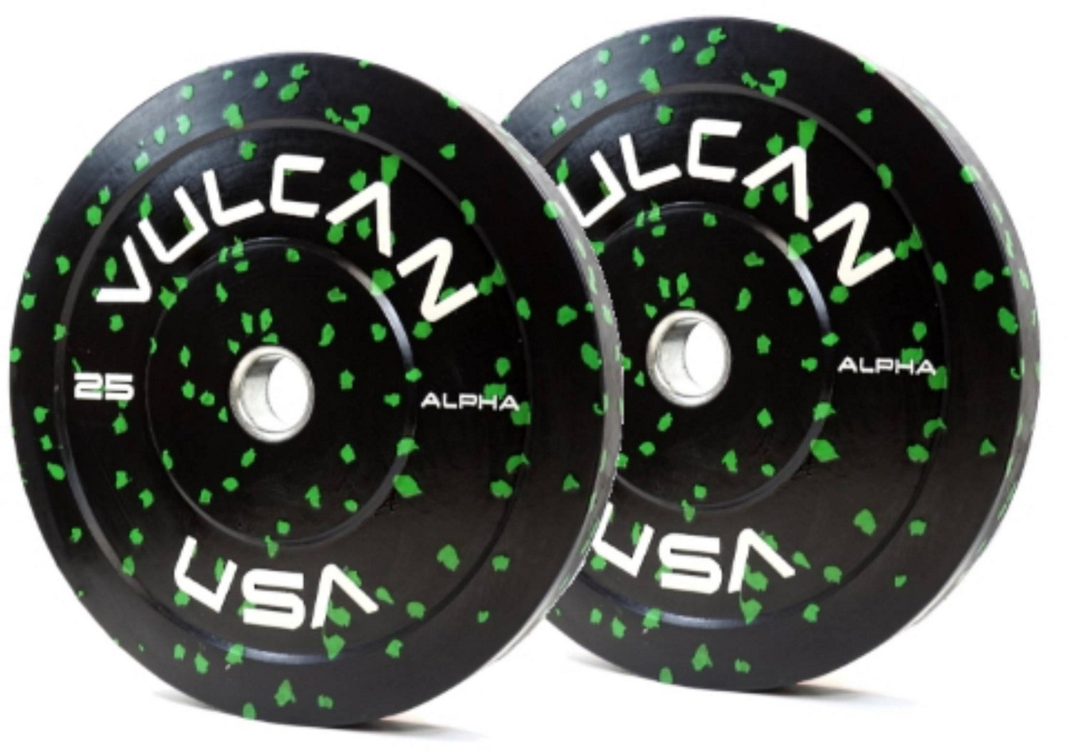 Vulcan Alpha 25 lb Bumper Plates 2Pack Academy