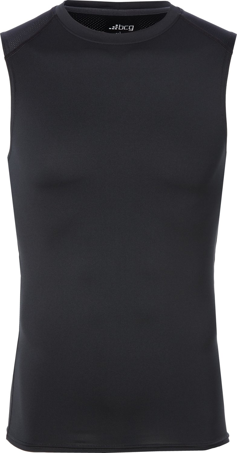 Linebreak Mens Sleeveless Compression Tank - BLACK