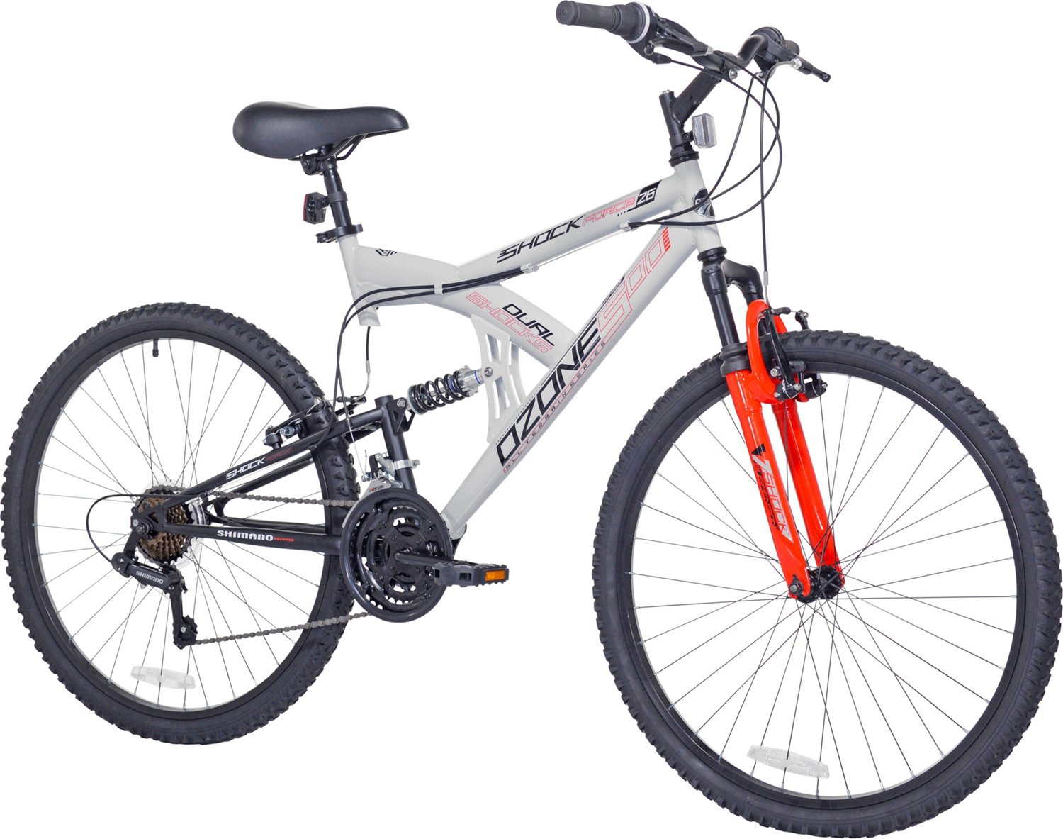 Ozone 500 Mens Shock Force 26 in 21-Speed Full Suspension Mountain Bike Academy