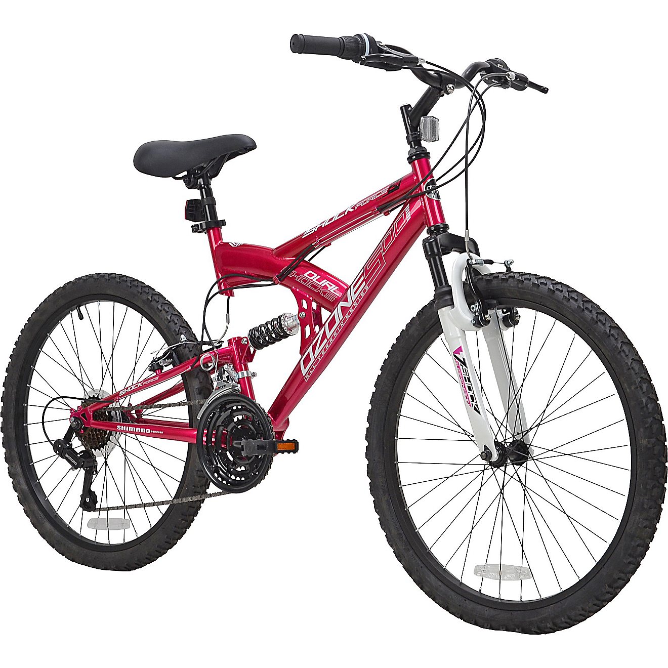 Ozone 500 Girls' Shock Force 24 in 21-Speed Full Suspension Mountain Bike                                                        - view number 1