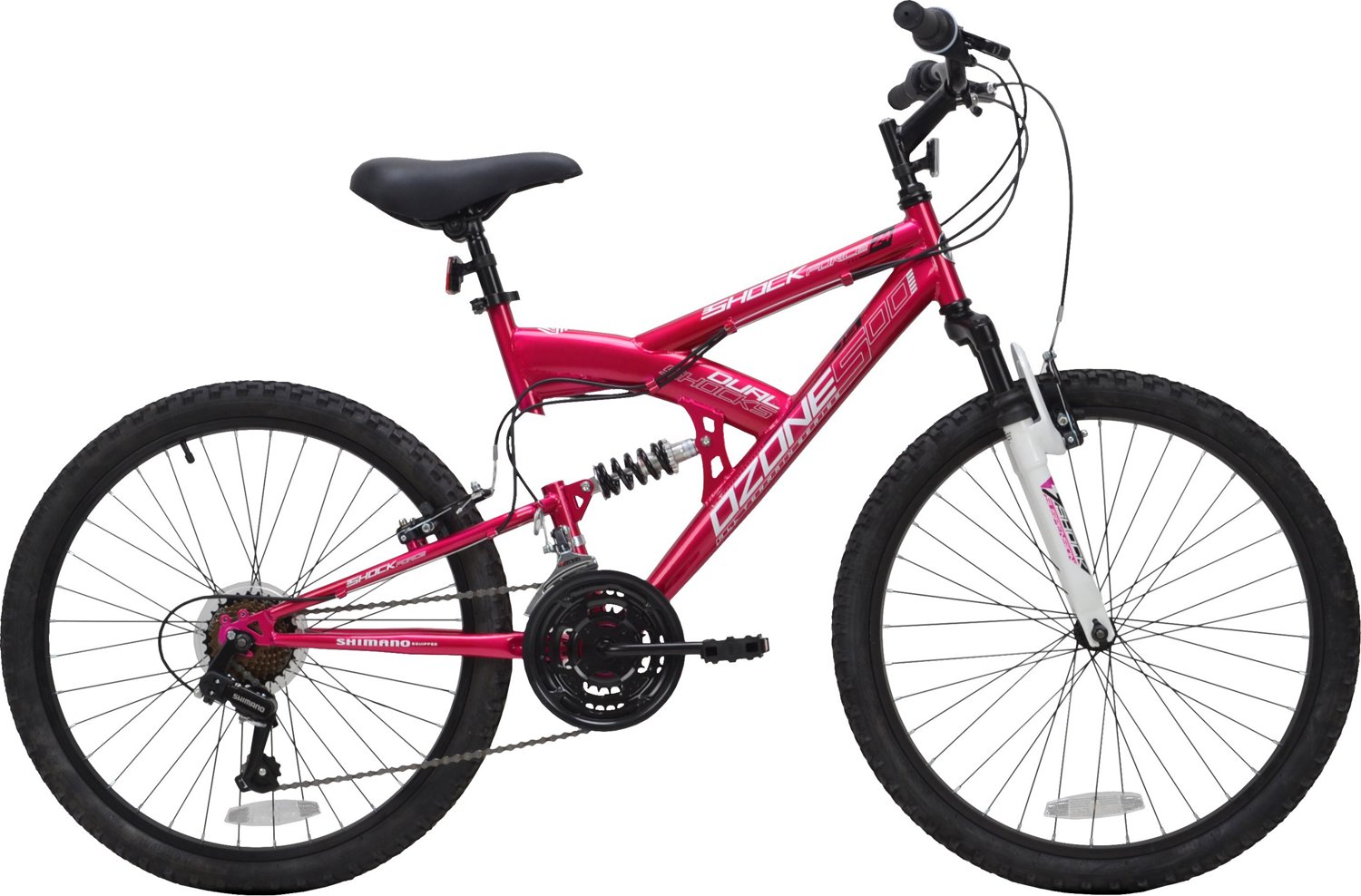 Ozone 500 Girls Shock Force 24 in 21 Speed Full Suspension