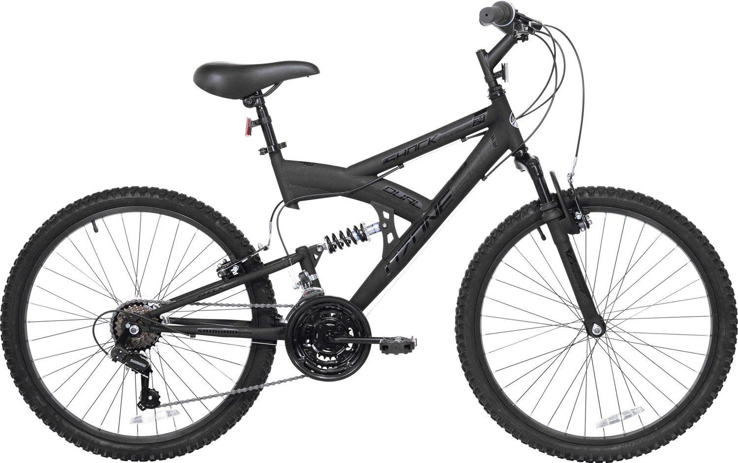 Ozone 500 Boys' Shock Force 24 21-Speed Full Suspension Mountain Bike