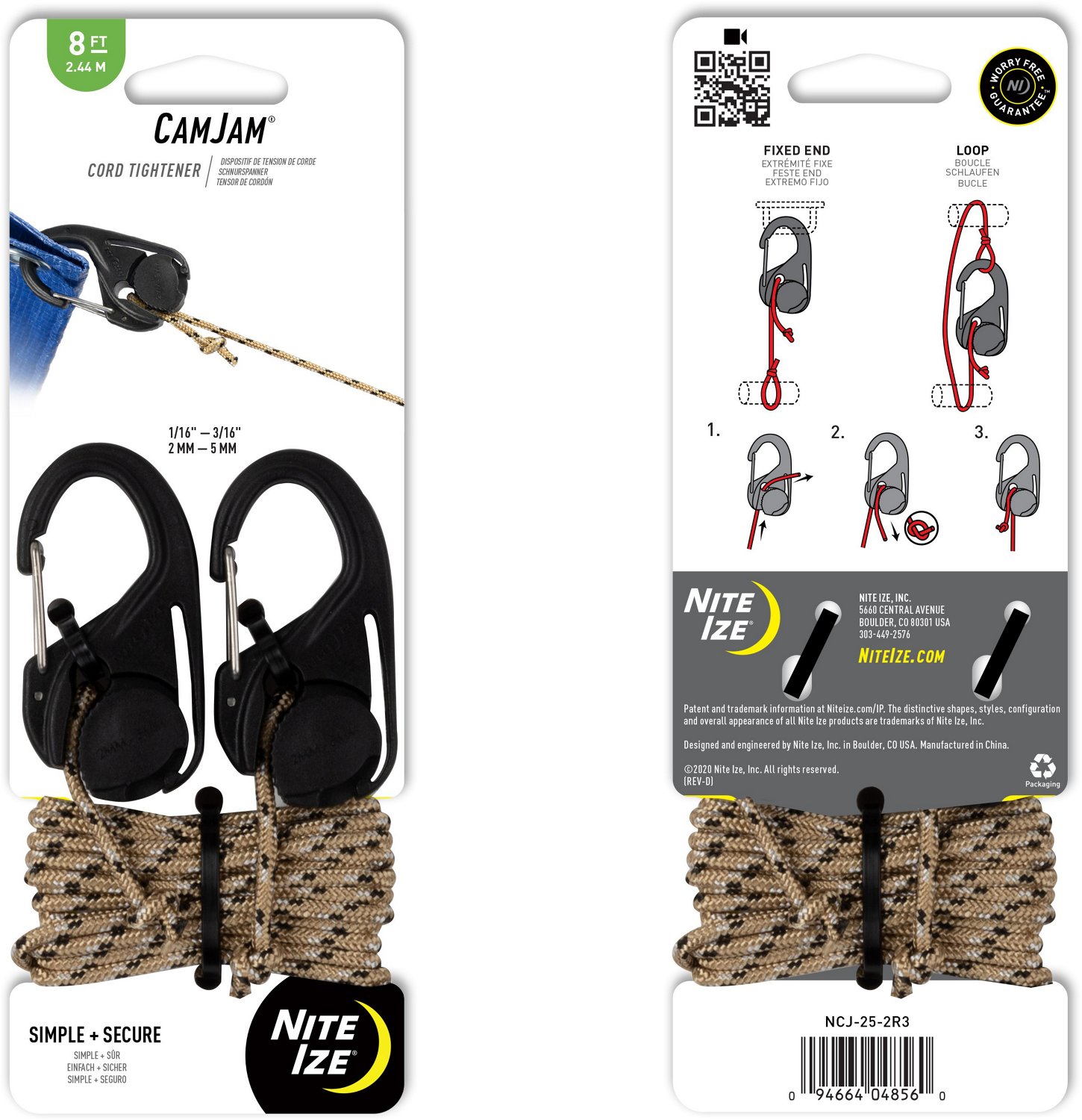Nite Ize CamJam 8 ft Cord Tighteners 2-Pack - view number 4