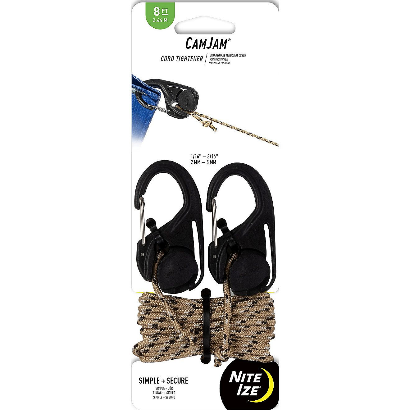 Nite Ize CamJam 8 ft Cord Tighteners 2-Pack                                                                                      - view number 3