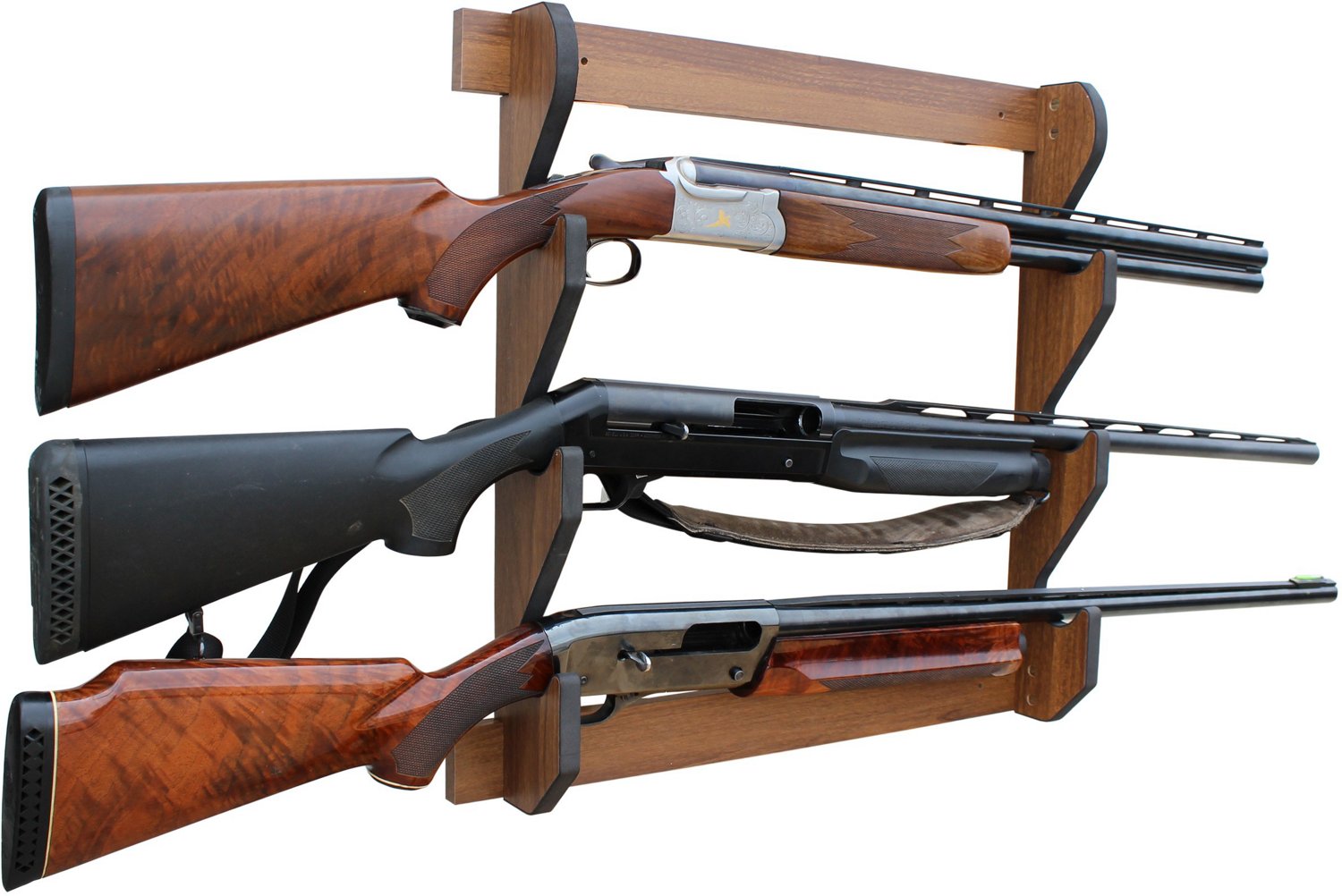 Rush Creek American Cherry 3-Gun Wall Rack - view number 7