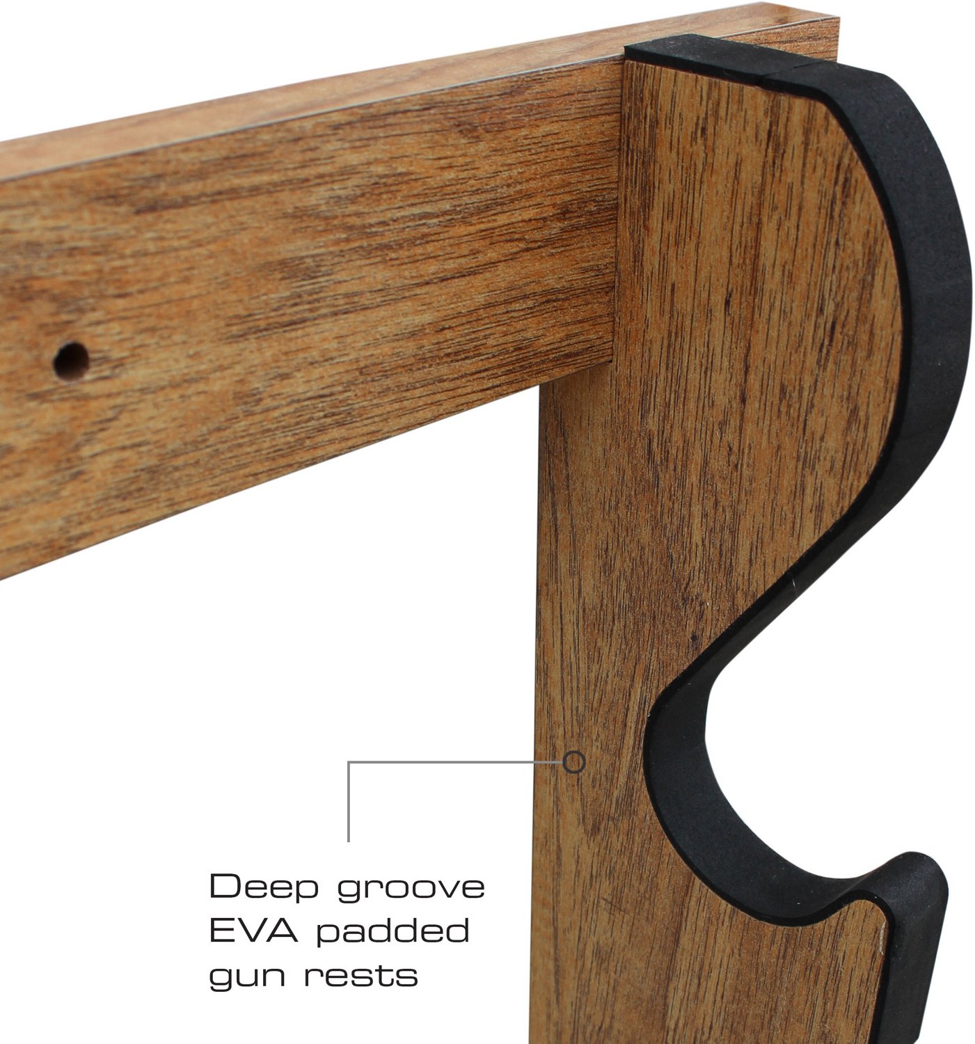 Rush Creek American Cherry 5-Gun Wall Rack - view number 4