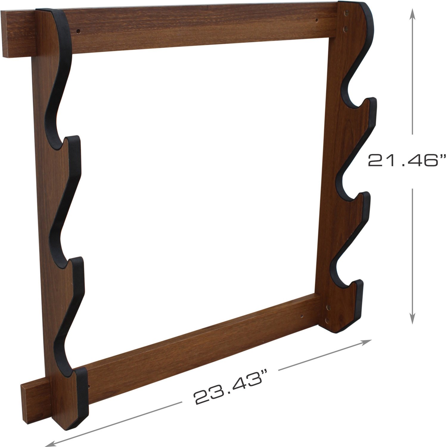Rush Creek American Cherry 3-Gun Wall Rack - view number 2