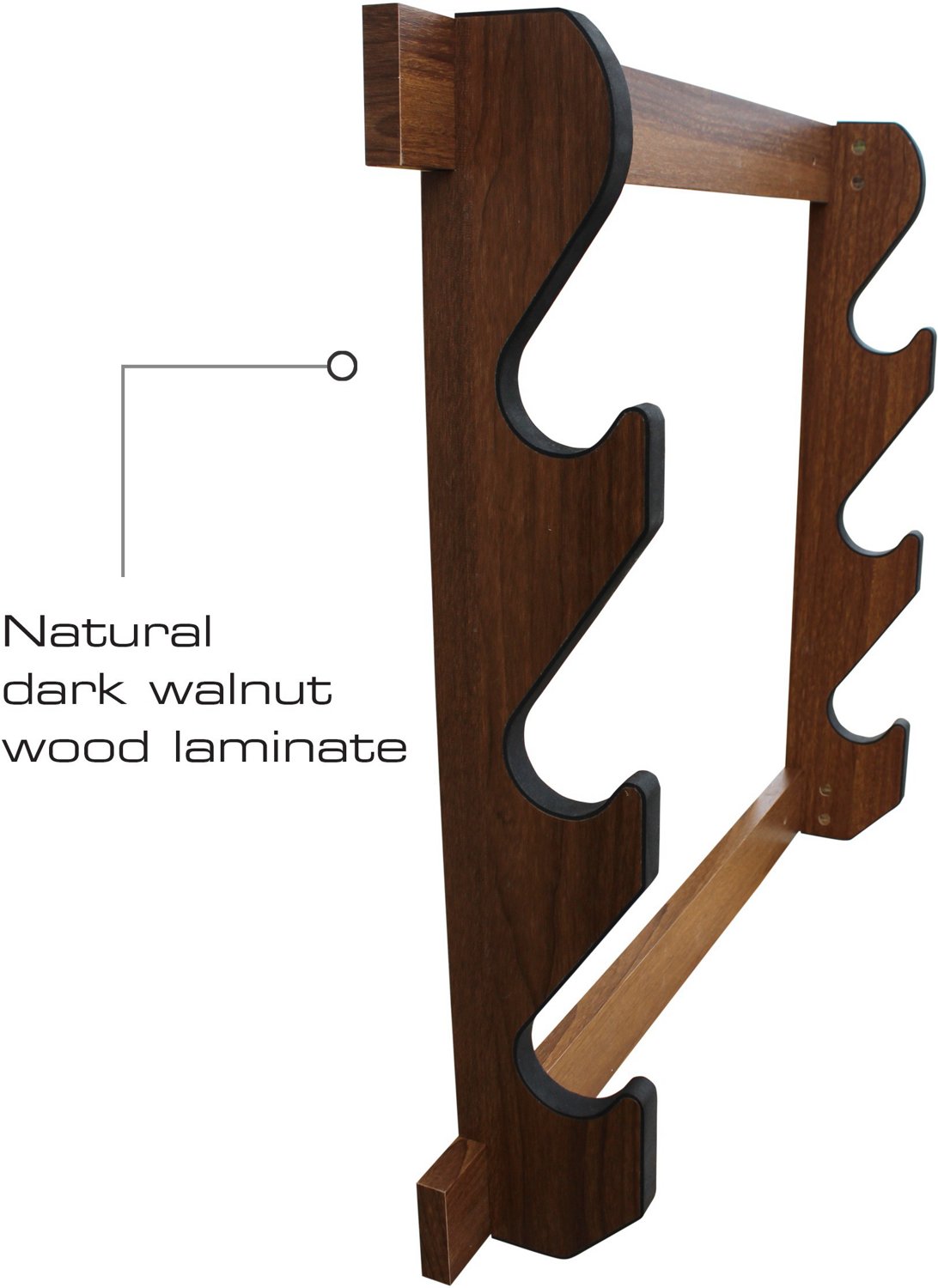 Rush Creek American Cherry 3-Gun Wall Rack - view number 3