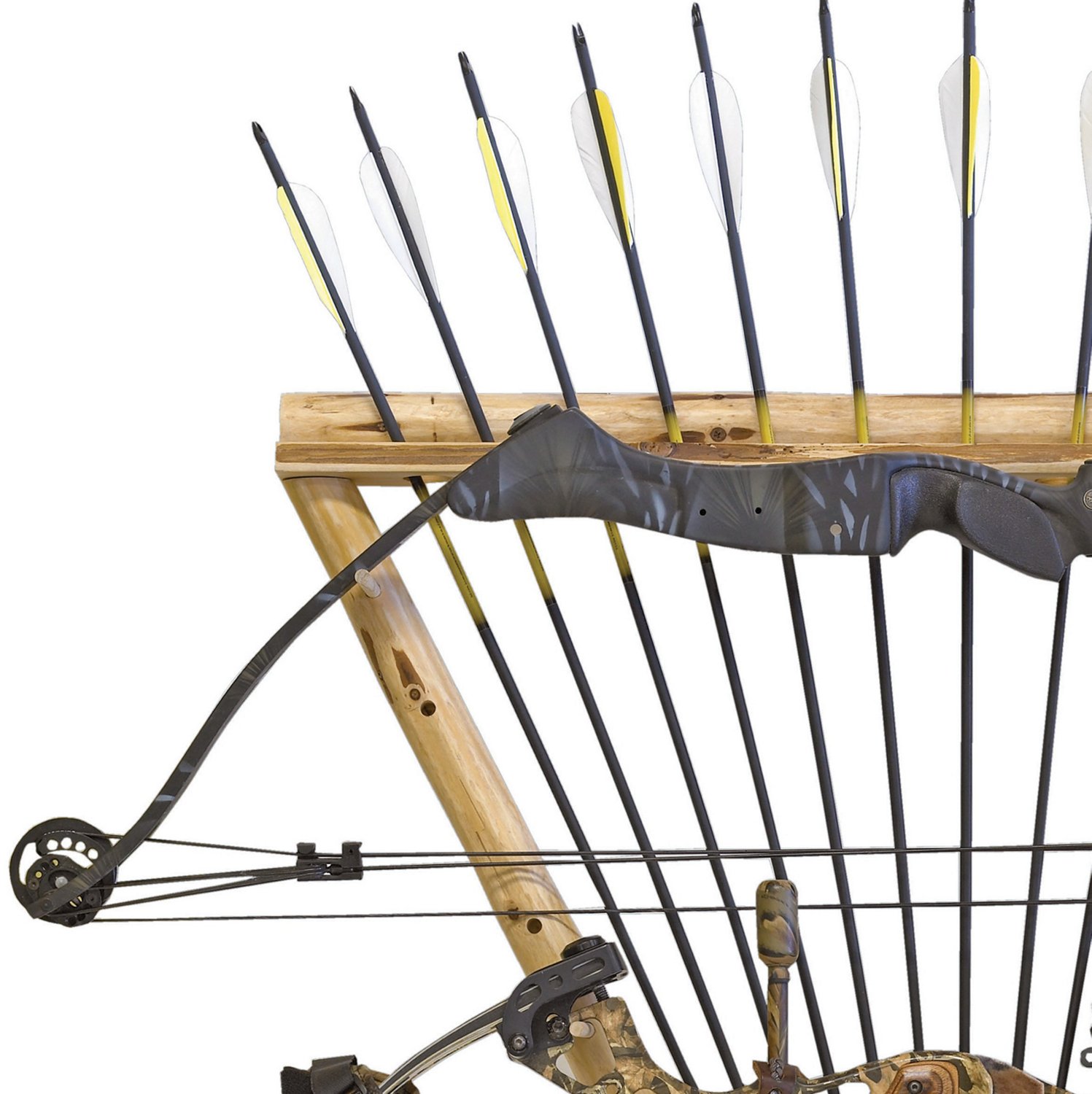Rush Creek Rustic Bow and Arrow Wall Storage Rack                                                                                - view number 5