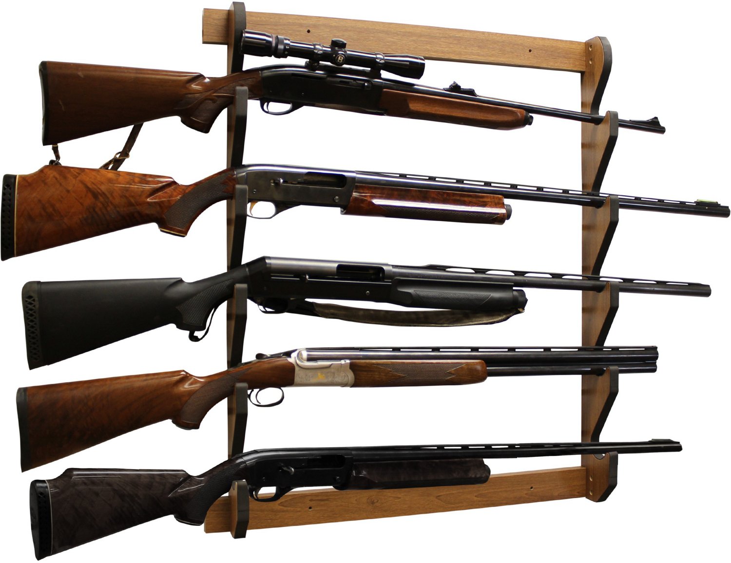 Rush Creek American Cherry 5-Gun Wall Rack - view number 7