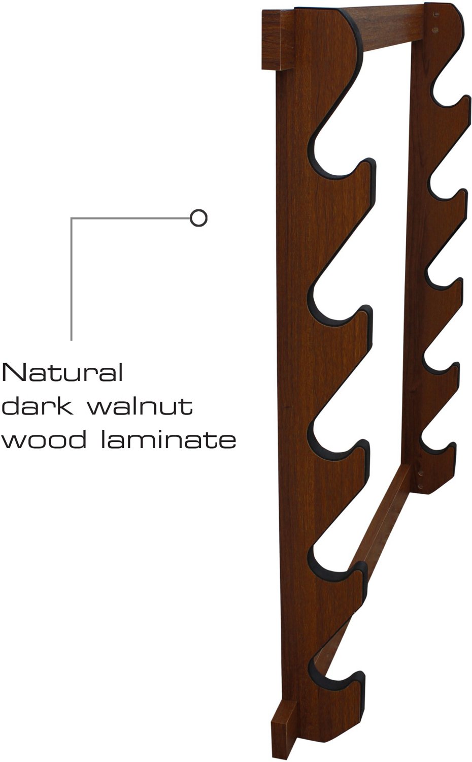 Rush Creek American Cherry 5-Gun Wall Rack - view number 3
