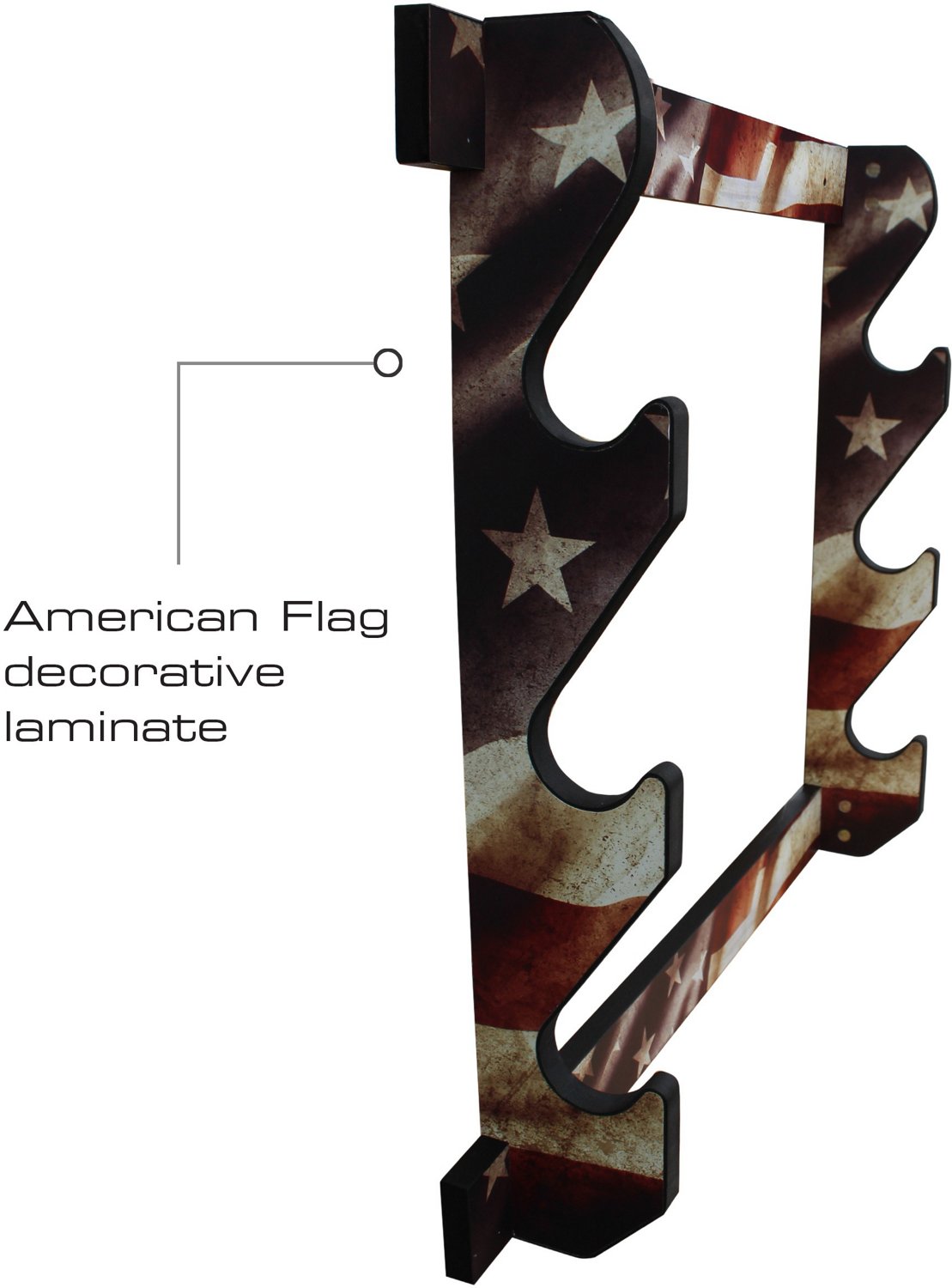Rush Creek Americana 3-Gun Wall Rack - view number 3