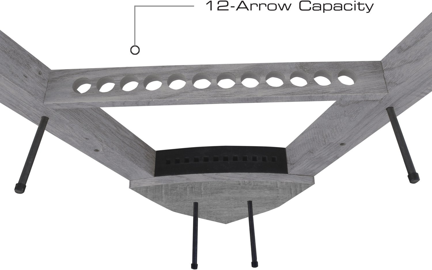 Rush Creek Barn Wood Bow and Arrow Wall Storage Rack                                                                             - view number 5