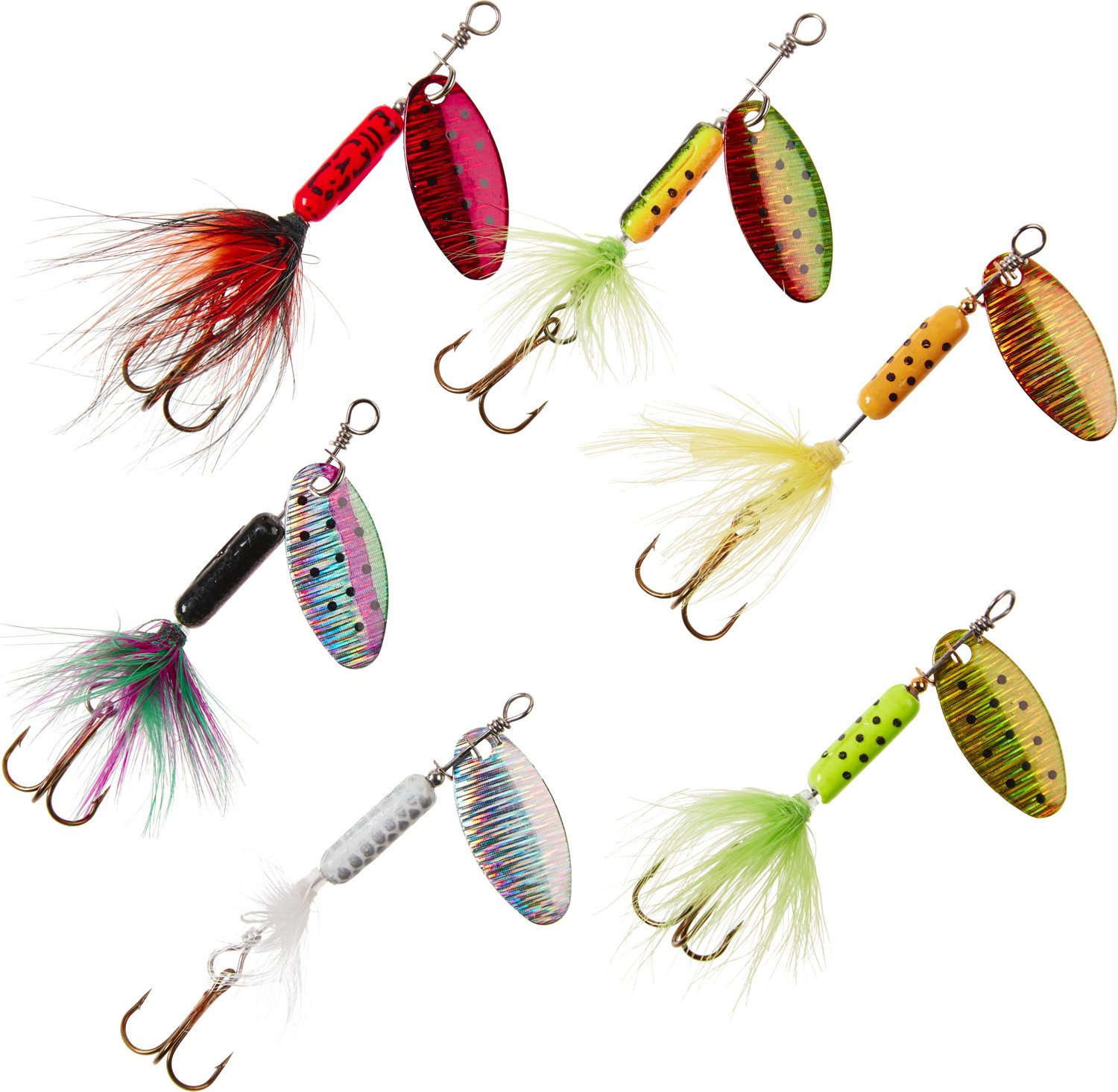 South Bend Prism Assorted Spinners 6-Pack