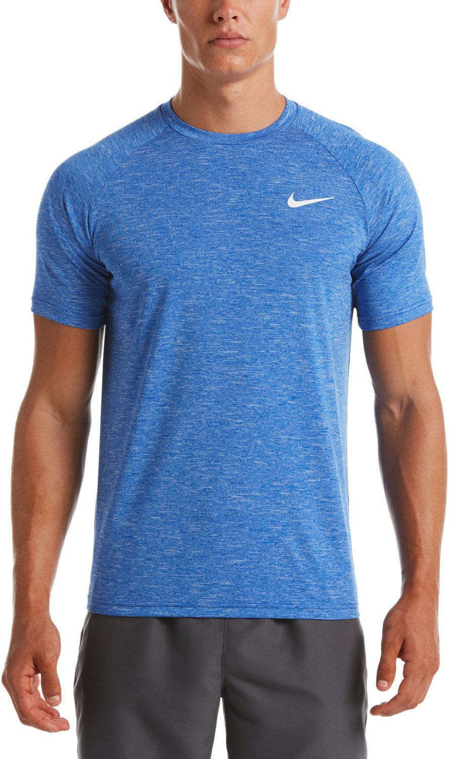 Nike Men's Heather Short Sleeve Hydroguard Swim Shirt