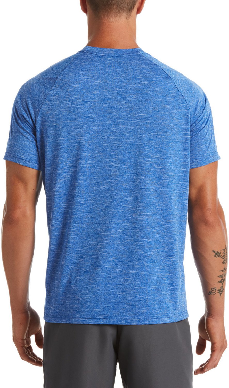 Nike Men's Heather Short Sleeve Hydroguard Swim Shirt                                                                            - view number 2