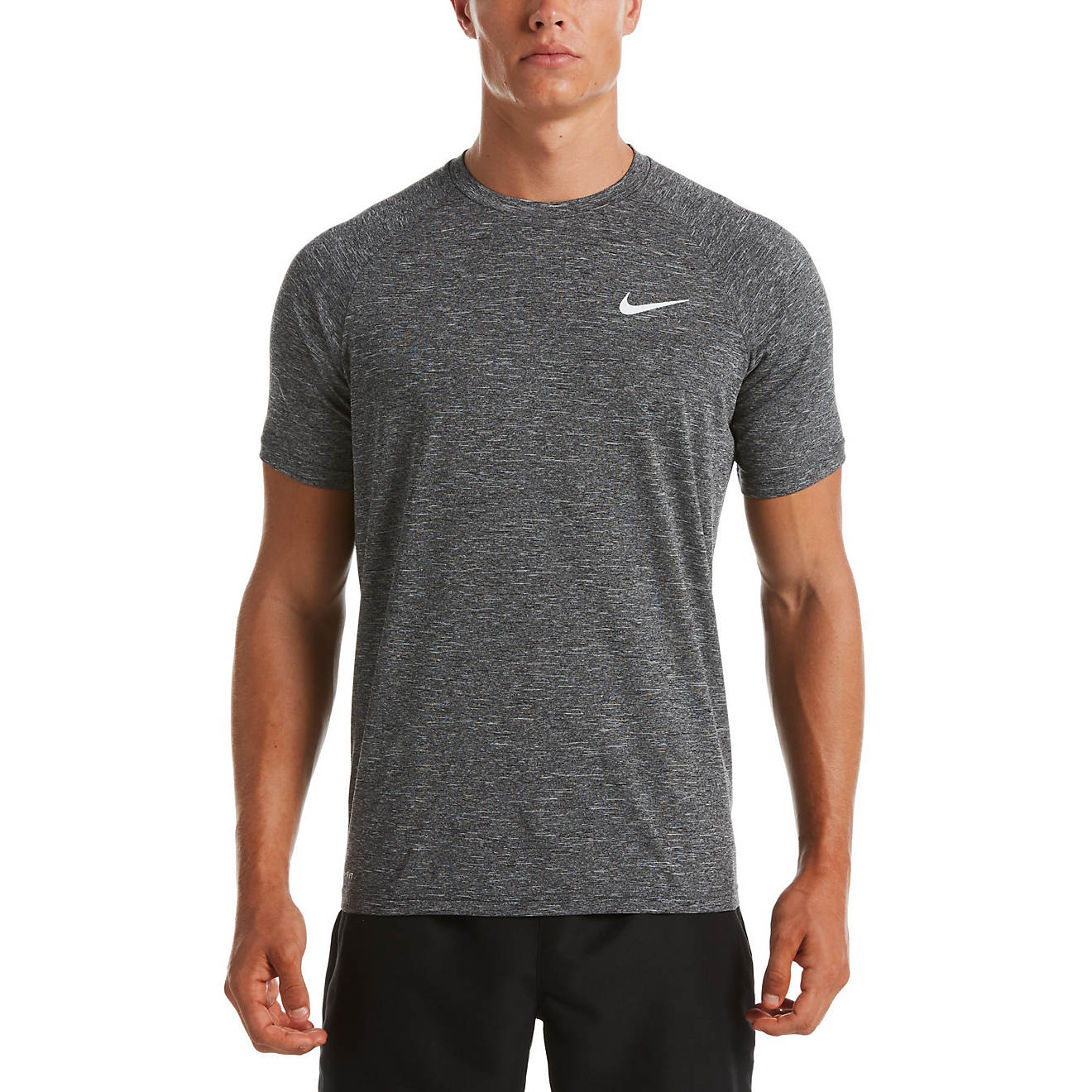 Nike Men's Heather Short Sleeve Hydroguard Swim Shirt                                                                            - view number 1