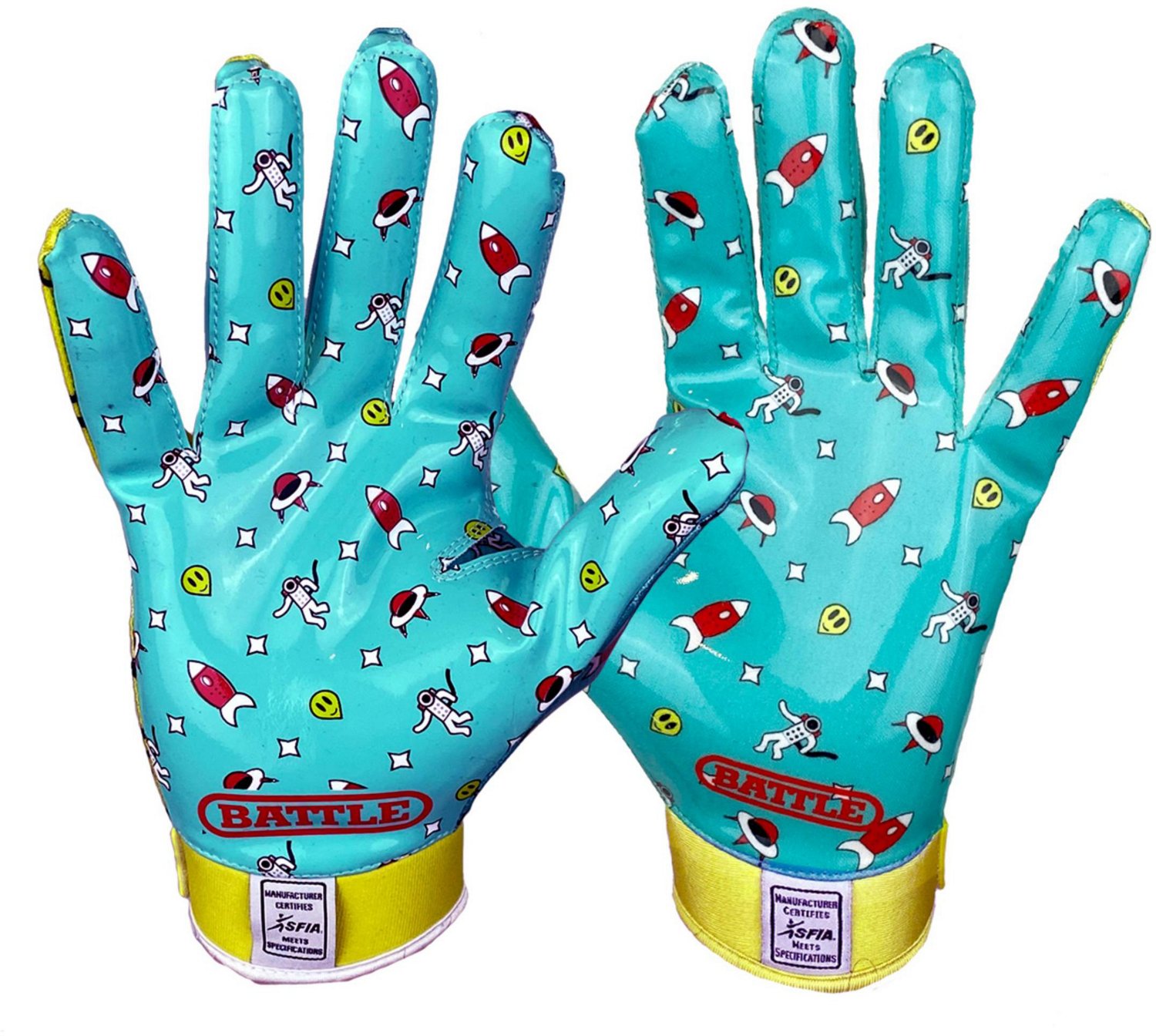Battle Juniors' Alien Receiver Football Gloves - view number 3